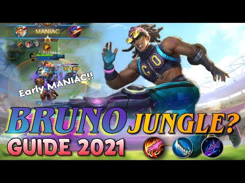 BRUNO JUNGLE IN RANK?! | BUILD GUIDE 2021 + MANIAC  | Mobile Legends Bang Bang