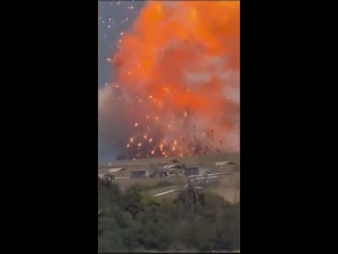 Massive explosion at an ammunition factory outside Rome