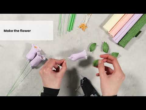 How to make a DIY bell paper flower from crepe paper