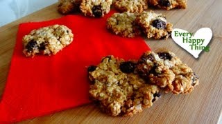 preview picture of video '(*´ー`*) Easy Oatmeal Cookies by the 5-year-old chef　簡単オートミールクッキーの作り方'