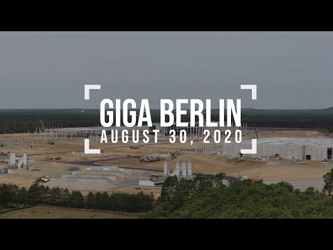 Guess who's back - August 30, 2020 - Tesla Giga Berlin - 4k drone footage