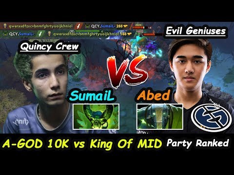 EG Abed [Earth Spirit] A-GOD 10K MMR vs The King QCY SumaiL [Pugna] Mid Battle Dota 2 7.22 Gameplay