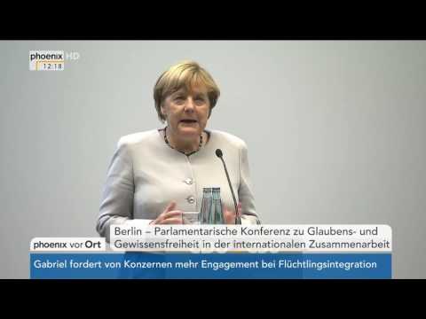 Berlin: Vortrag Angela Merkel zur Glaubens- und Gewissensfreiheit am 14.09.2016