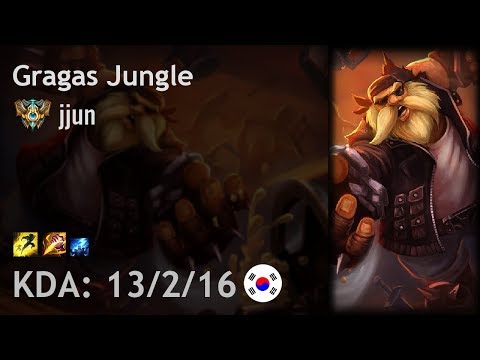 Gragas Jungle vs Lee Sin - jjun - KR Challenger Patch 7.15
