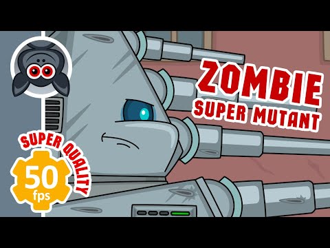 Zombie Super Mutant. Ratte vs Zombies. Cartoons About Tanks