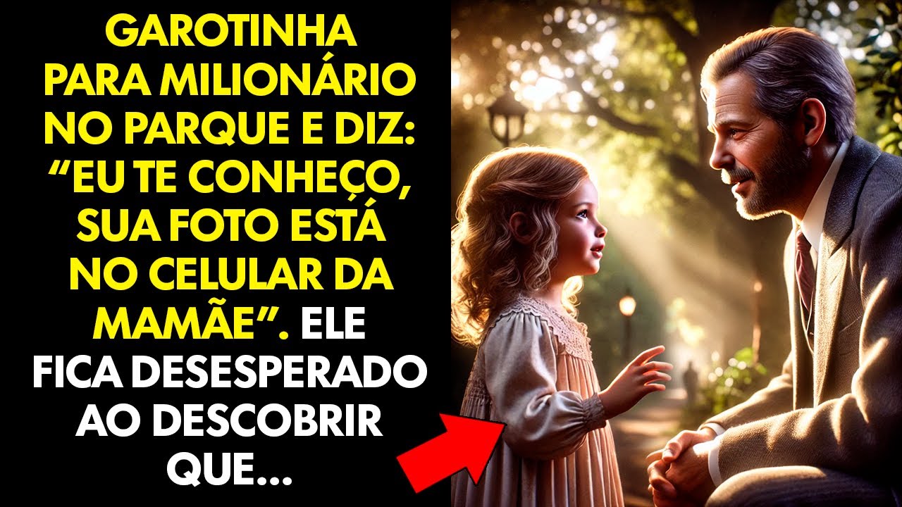 GAROTINHA PARA MILIONÁRIO NO PARQUE E DIZ: "SUA FOTO ESTA NO CELULAR DA MAMÃE", ELE FICOU ESPANTADO