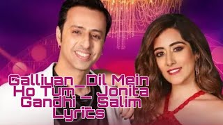 Galliyan_Dil Mein Ho Tum _ Jonita Gandhi _ Salim Lyric video