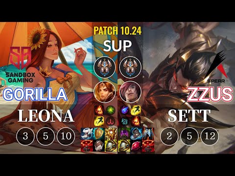 SB GorillA Leona vs ASP Zzus Sett Sup - KR Patch 10.24