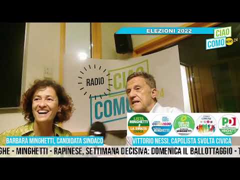 Verso il ballottaggio di Como: Barbara Minghetti e Vittorio Nessi da noi per l’appello agli elettori