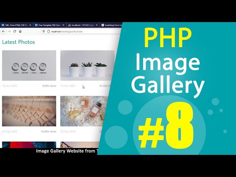 PHP Image gallery website from HTML template Tutorial Part08 | MVC OOP | Quick programming
