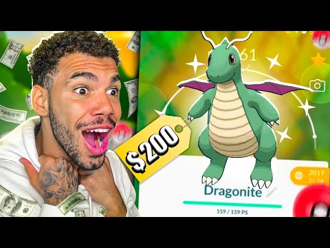 PAGUEI QUASE $200 PELO DRAGONITE SHINY - POKEMON GO | Cris |