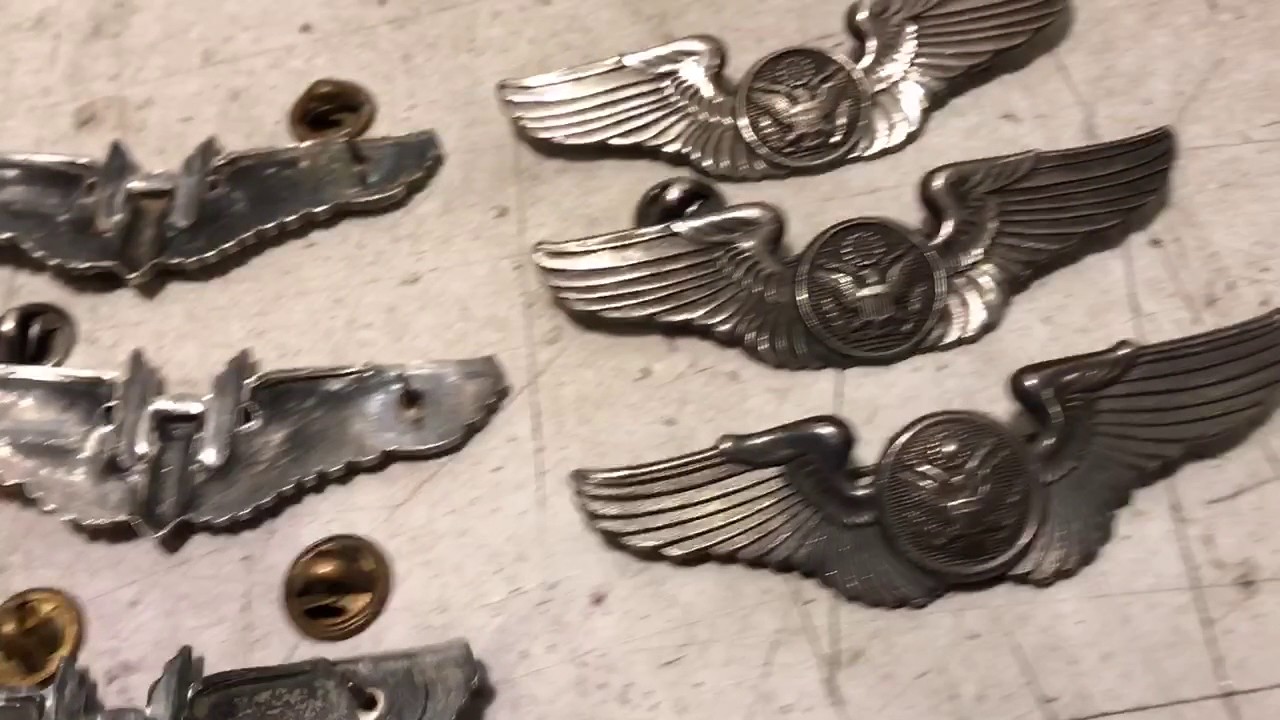 Sterling wings WWII era authentic