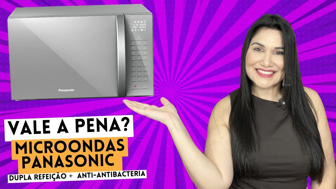 Miniatura da avaliação em vídeo de Microondas Panasonic NN-ST66NBR 34L Black Glass Preto
