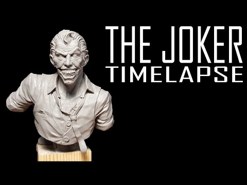 Sculpting The Joker - Timelapse Video.