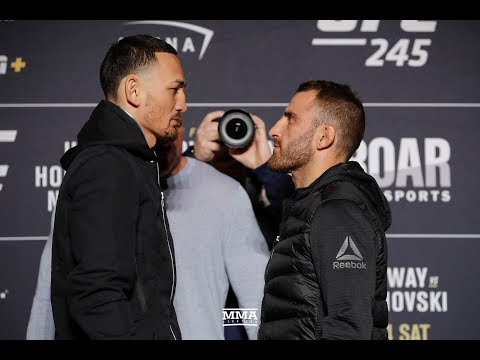 UFC 245: Max Holloway vs. Alexander Volkanovski Media Day Staredown - MMA Fighting