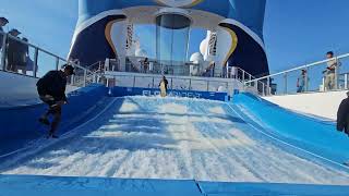 Mr Rotan Stand Up Surfing on the Flowrider on Ovation of the Seas cruise 14/05/2025