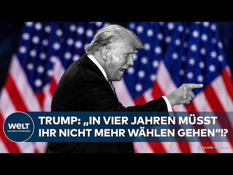 DEMOKRATIE ABSCHAFFEN? TRUMP VERPLAPPERT SICH: „In vier Jahren müsst ihr nicht mehr wählen gehen“!?