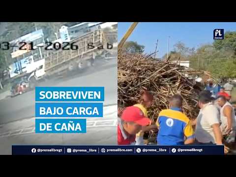 Madre y sus hijos sobreviven tras quedar bajo toneladas de caña en Suchitepéquez