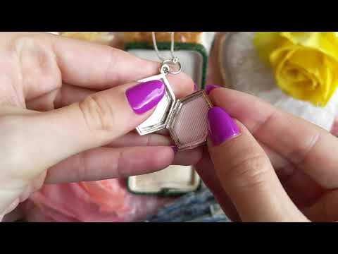 Victorian Hexagonal Shaped Silver Locket c.1876 #4403