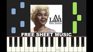 AT LAST by Etta James, Piano Tutorial with Free Sheet Music (pdf)