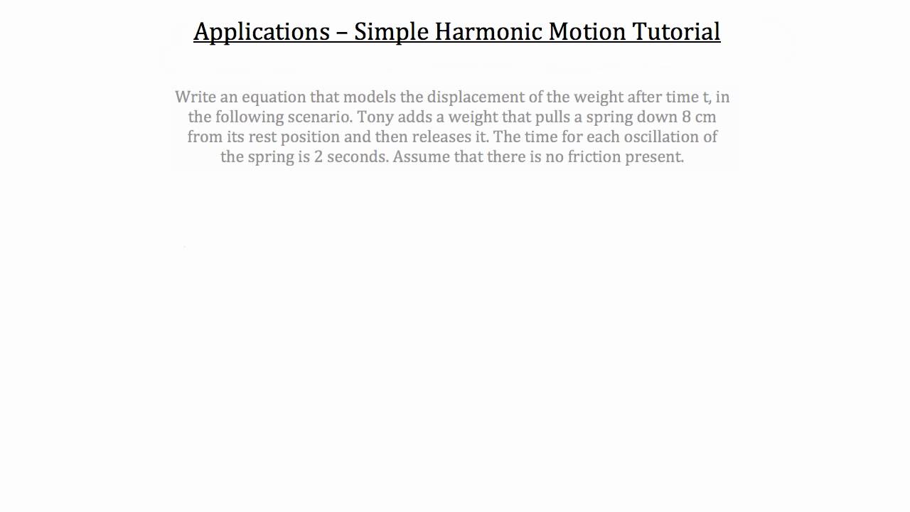 Simple Harmonic Motion