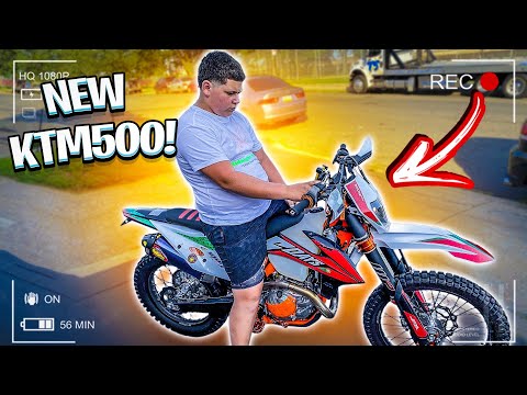 LITTLE BROTHER RIDES NEW KTM500 LIKE A PRO ! | BRAAP VLOGS