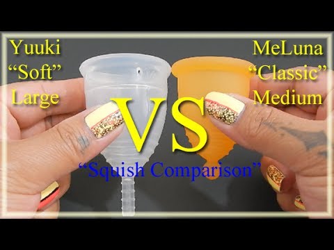 Yuuki Soft Lg vs MeLuna Classic Med "Squish" - Menstrual Cups