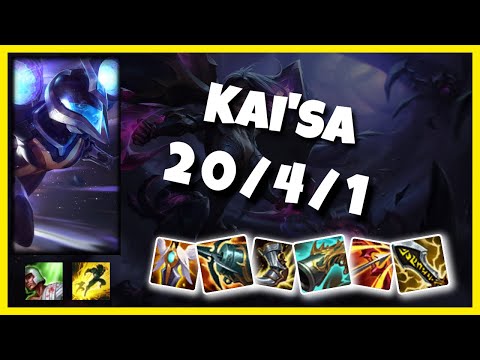 Kai'Sa Bot Lane 11.4 Challenger Gameplay Replay S11 (20/4/1) - OCE