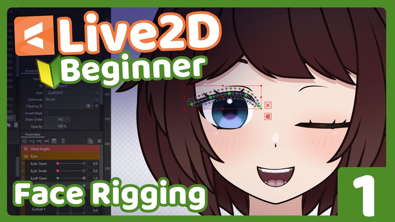 【Live2D Beginner】 Episode 1 - Face Rigging, Eyes, Mouth & Brows