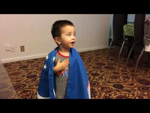 Гимн Узбекистана, O'zbekiston madhiyasi, uzbek anthem by 2 years old kid, Gimn Uzbekistana