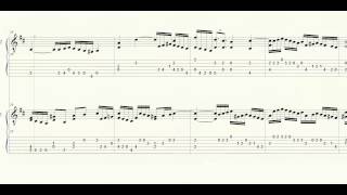 Guitar tab - Duet - Bach Prelude in Eb - Well Tempered Clavier - Classical Guitar Duet