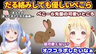 奏のダル絡みに対する優しいぺこらの反応＋ゾンビオウムガイを捕まえたぺこらに対して【ホロライブ切り抜き/兎田ぺこら/音乃瀬奏】