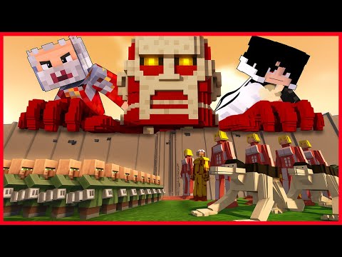 1,000 VILLAGERS VS ATTACK ON TITAN 4 CONQUER POWER OF MINECRAFT CITY TERRITORY! EPIC WAR!