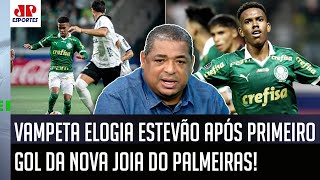 ‘Cara, o que mais me chama a atenção no Estêvão é…’; Vampeta elogia a nova joia do Palmeiras