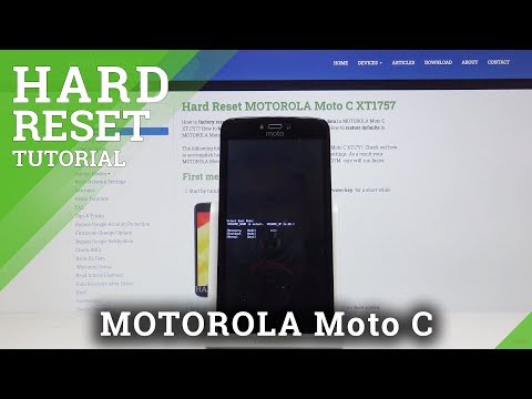 Hard Reset MOTOROLA Moto C - Bypass Screen Lock / Wipe Data