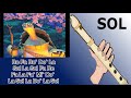 🐼🐢 Oogway ascends, flauta dulce fácil, tutorial con animación, easy flute recorder