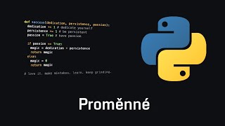 Proměnné - Programování v Pythonu #2