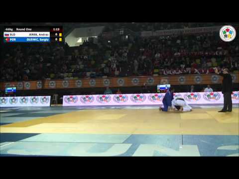 Andraz JEREB (SLO) Vs Sergiu OLEINIC (POR) - Judo Grand Prix Samsun 2014 [-66kg]