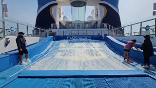 Stand Up Surfing 7 on the Flowrider on Ovation of the Seas cruise 05/2025