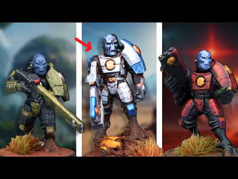 How to Paint Tau: White, Green and Red.