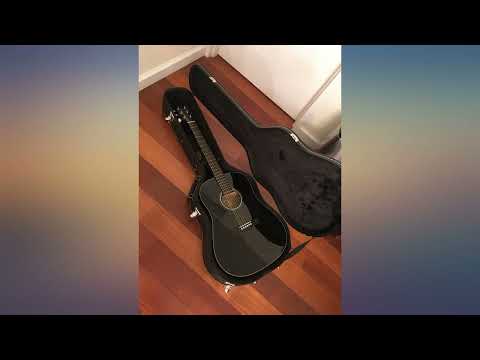 Fender CD-60 Dreadnaught Acoustic Guitar (V3) - With Case - Black - Walnut revieww