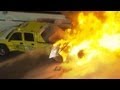 Juan Pablo Montoya slams into jet dryer, sets it ablaze