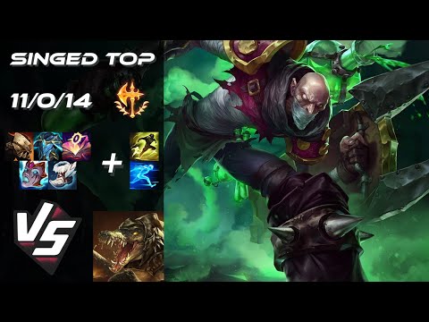 TOP Singed vs Renekton - EU Grandmaster Patch 25.S2.6