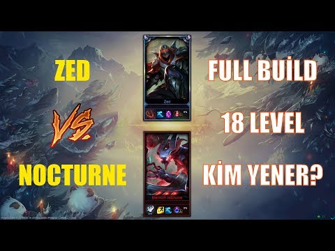 Zed vs Nocturne Full Build 18 Level 1v1