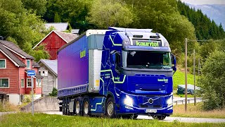 POV truck Driving Volvo Aero FH540 - Norway, Stranda Rv.60 Serpentine 10% (part1/2)