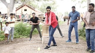 Seetharama Kalyana Shooting : Actor Nikhil Kumar Play Cricket with Village guys