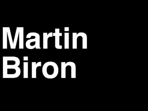 How to Pronounce Martin Biron New York Rangers NHL Hockey Player Runforthecube