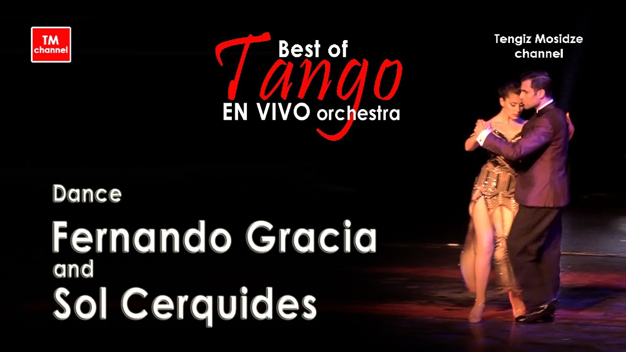“Cafe Dominguez”. Fernando Gracia y Sol Sercides bailan con la orquesta "TANGO EN VIVO". Танго.