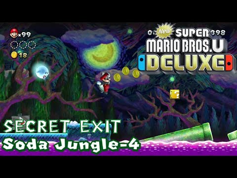 SECRET EXIT - Soda Jungle-4 (Painted Swampland) - New Super Mario Bros U Deluxe