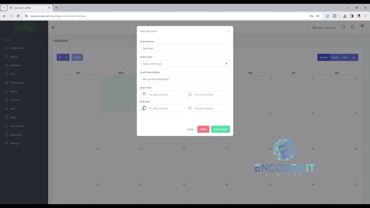 Custom app development: Legal Document management System